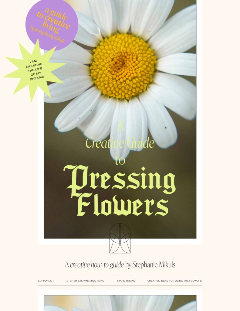 Cover for Creative Guide for Pressing Flowers